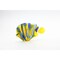 CC Home Furnishings 11" Blue and Yellow Hand Blown Glass Fish Figurine